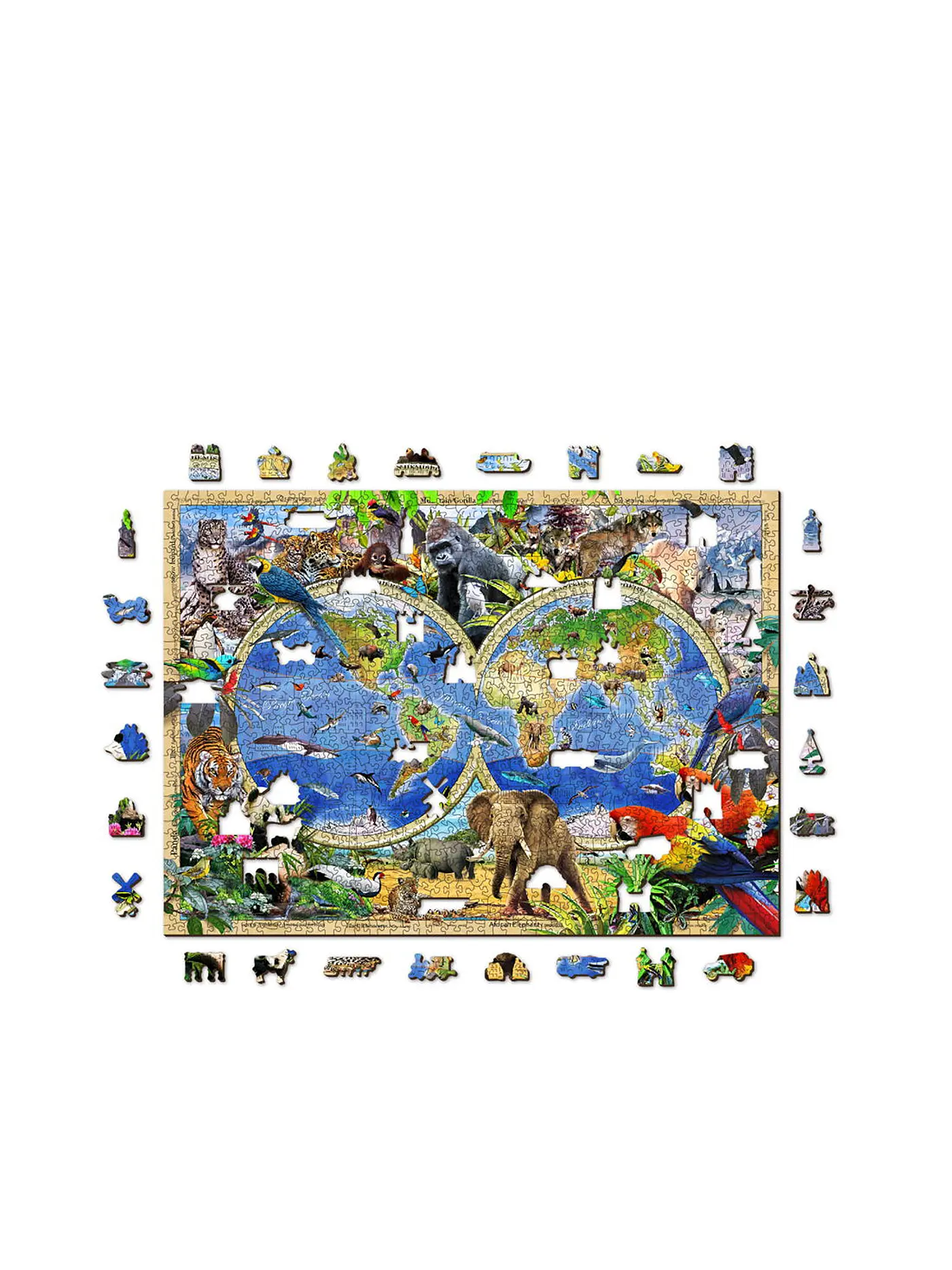 WOODEN CITY | Puzzle - Animal Kingdom Map – 1010 Teile | 